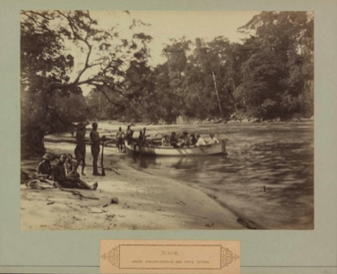 Johann Büttikofer. Liberianen rond de Sinoe-River met de eerste stroomversnelling. 1887. A7-41