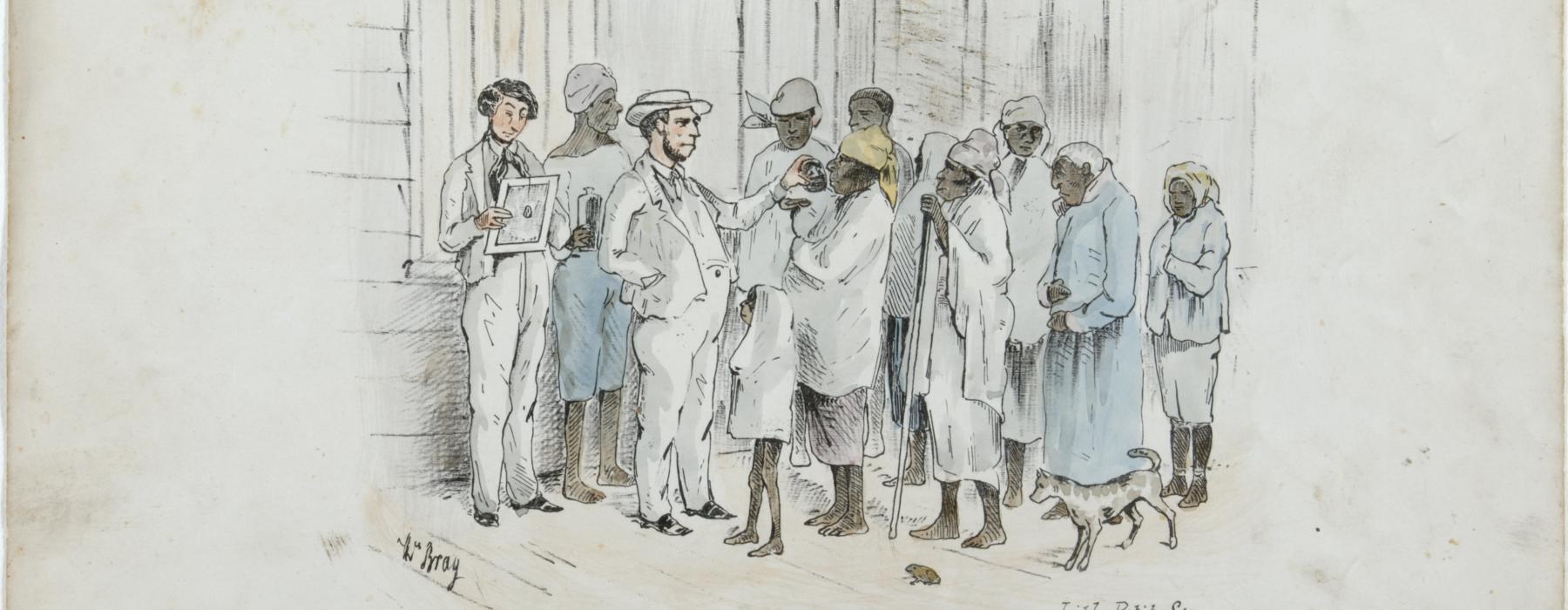 Plantation Director with Enslaved People at the Hospital